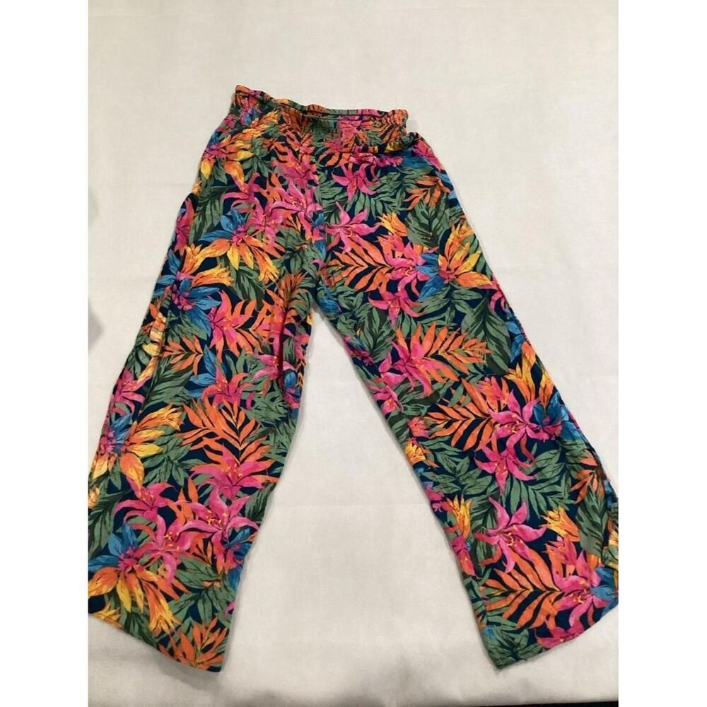 shade and shore multi color tropical pants size small 9/17